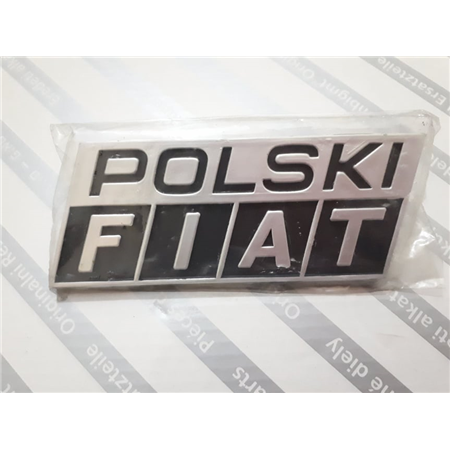 Fiat 126 Bis "Polski Fiat" Yazı Ön Logo